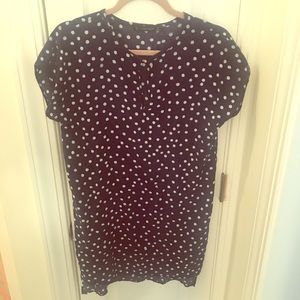 🔥3 for $10 SALE! Zara cute navy/white Polka dot long blouse